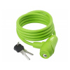 zámek M-Wave 8x1500mm silikonový zelený
