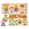 Drevené puzzle Smily Play SPW83594 medvedíky 60 dielikov