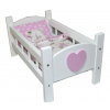 Postieľka pre bábiku - Drevená postieľka pre bábiky Cradle + posteľnou bielizňou 4 el (Postieľka pre bábiku - Drevená postieľka pre bábiky Cradle + posteľnou bielizňou 4 el)