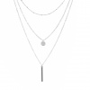 Girly Strieborný náhrdelník Triple