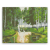 Maľovanie podľa čísel - Bociany na jazere - 100x80 cm, plátno vypnuté na rám - výroba CZ