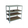 Meets-ecommerce UG Policový regál 90x120x30, 3-4 police Farba: Pozink, Počet polic: 4 police