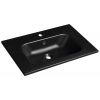 Sapho SIDRA umývadlo 71x46cm, liaty mramor, čierna mat SD071B
