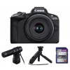Canon EOS R50 + RF-S 18-45 mm f/4.5-6.3 IS STM Creator Kit, čierny