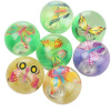 Skákacia svietiaca vodná lopta MOTÝĽ 6 cm - viac druhov