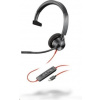 Poly Blackwire 3310, slúchadlá, USB-C/A adaptér, mono 8X215AA