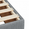 vidaXL Posteľný rám boxsping s matracom bledosivý 90x200 cm látka - Sivá - 157184-91632
