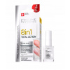 EVELINE lak na nechty Total Action 8v1 Silver Shine 12 ml