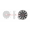 ACI sahara univerzální 12 V, vnější průměr 285 mm, průměr vrtule 255 mm, tloušťka 52 mm, 8,7 A, proud vzduchu 1250 m3/h, sání