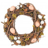 Veľkonočný veniec 35 x 35 x 8 cm, hnedý