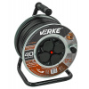 Verke záhradný Predlžovací Kábel kábel na cievke 40 m 4 ks čierny