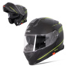 W-tec Výklopná prilba Venero (Velikost: XXL (63), Barva: Glossy Black-Neon Yellow)