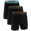 Under Armour Perf Tech 6in 3 Pack - Black/Blue Haze/Orange Bloc/Lumos Lime - men´s L