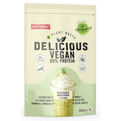 Nutrend Delicious Vegan Protein 450 g - Čokoláda/lieskový orech
