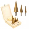 Vrták stupňovitý 4-32mm, sada 3ks, stupňovanie po 2mm, HSS, Tagred TA4036