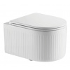 Závesná WC misa GLAMOUR, vrátane soft/close sedátka so splachovanín Tornádo CE-92-001-L
