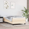 vidaXL Matrac s taštičkovými pružinami krémový 100x200x20 cm látka