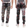 CIPO & BAXX nohavice pánske CD715 L:32 Straight-Jeans v cool street styl 42 čierna