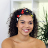 African Fabs Print Headband – Bavlnená čelenka pre kučeravé vlasy červeno-čierna