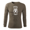 DRAGOWA Fit-T tričko s dlhým rukávom special force, olivová 160g/m2 - L