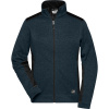James & Nicholson Mikina Strong JN 861 na zip, pletená, fleecová, dámská COT02086185703-navy/navy L Navy