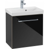 VILLEROY & BOCH Avento závesná skrinka pod umývadlo Compact, 1 dvierka, pánty vľavo, 530 x 352 x 514 mm, Crystal Black, A88800B3
