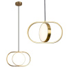 Toolight Toolight, LED závesné osvetlenie, 18W, 4000K, APP1555-CP, zlatá lesklá, OSW-05664