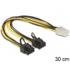 Delock PCI Express power cable 6 pin female > 2 x 8 pin male 30 cm 83433