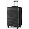 Kufor stredný cestovný tvrdý ABS Puccini čierny na kolieskach ABS028B-1