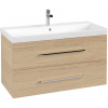 VILLEROY & BOCH Avento závesná skrinka pod umývadlo, 2 zásuvky, 980 x 452 x 514 mm, Nordic Oak, A89200VJ