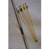 Indiánsky luk + 5 detských drevených šípov 61-62 cm (Detský lukostrelecký set: indiánsky luk + 5x detský šíp)