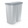 Prosperplast COMPACTA Q DUO popolavý so svetlo šedým vekom 45 l