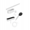 Hansgrohe WallStoris, Set sprchovej hlavice 105, 3 prúdy, termostatu a kúpeľňových doplnkov, matná biela, HAN-24250700