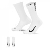 Nike Multiplier Crew Running Socks 2 Pack Unisex Adults WHITE/BLACK LRG (8-11)