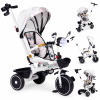 EcoToys Detská trojkolka, otočná sedačka, biela ECOTOYS