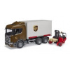 BRUDER 3582 Scania Super 560R UPS s vysokozdvižným vozíkom