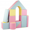 Penové kocky-obria stavebnica 11 ks pink-blue-yellow (pastel)