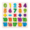 Woody puzzle číslice masívne na doske