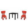 Ikea lac table + Mammut dve stoličky pre deti (Ikea lac table + Mammut dve stoličky pre deti)