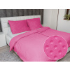 Biante Hrejivé posteľné obliečky Minky 3D bodky MKP-020 Ružovo fialové Jednolôžko 140x200 a 70x90 cm