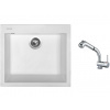 Set Sinks CUBE 560 Milk + batéria Sinks MIX 3 S Chróm