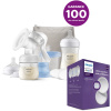 Philips Avent Manuálna Odsávačka Mlieka Štartovacia Sada + Vložky Do Podprsenky Jednorazové 100 ks