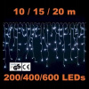 Vonkajšia dekoračná reťaz GIRLANDA - Okenné svetlá, cencúle 400 LED, studená biela (Vonkajšia dekoračná reťaz GIRLANDA - Okenné svetlá, cencúle 400 LED, studená biela)