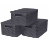 Curver Úložné boxy s poklopmi 3 ks veľkosť M antracitové Style-ForU-427234