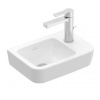 Villeroy & Boch O.novo - Umývadielko Compact 36x25 cm, bez prepadu, 1 otvor na batériu vpravo, CeramicPlus, alpská biela 434337R1
