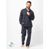 Pánske pyžamo Key MNS 480 B25 dĺžka/r M-2XL so zipsom tmavě modrá XXL