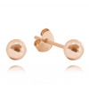 MINET Rose gold stříbrné náušnice KULIČKY 5 mm JMAN0031RE05, dámské