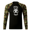 DRAGOWA Fit-T tričko s dlhým rukávom special force, woodland 160g/m2 - S