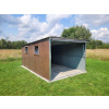 Plechová garáž WOOD LINE 3x5m