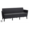 Keter SALEMO 3 seater sofa - grafit 244100 Rojaplast SALEMO 3 seater sofa - grafit 244100